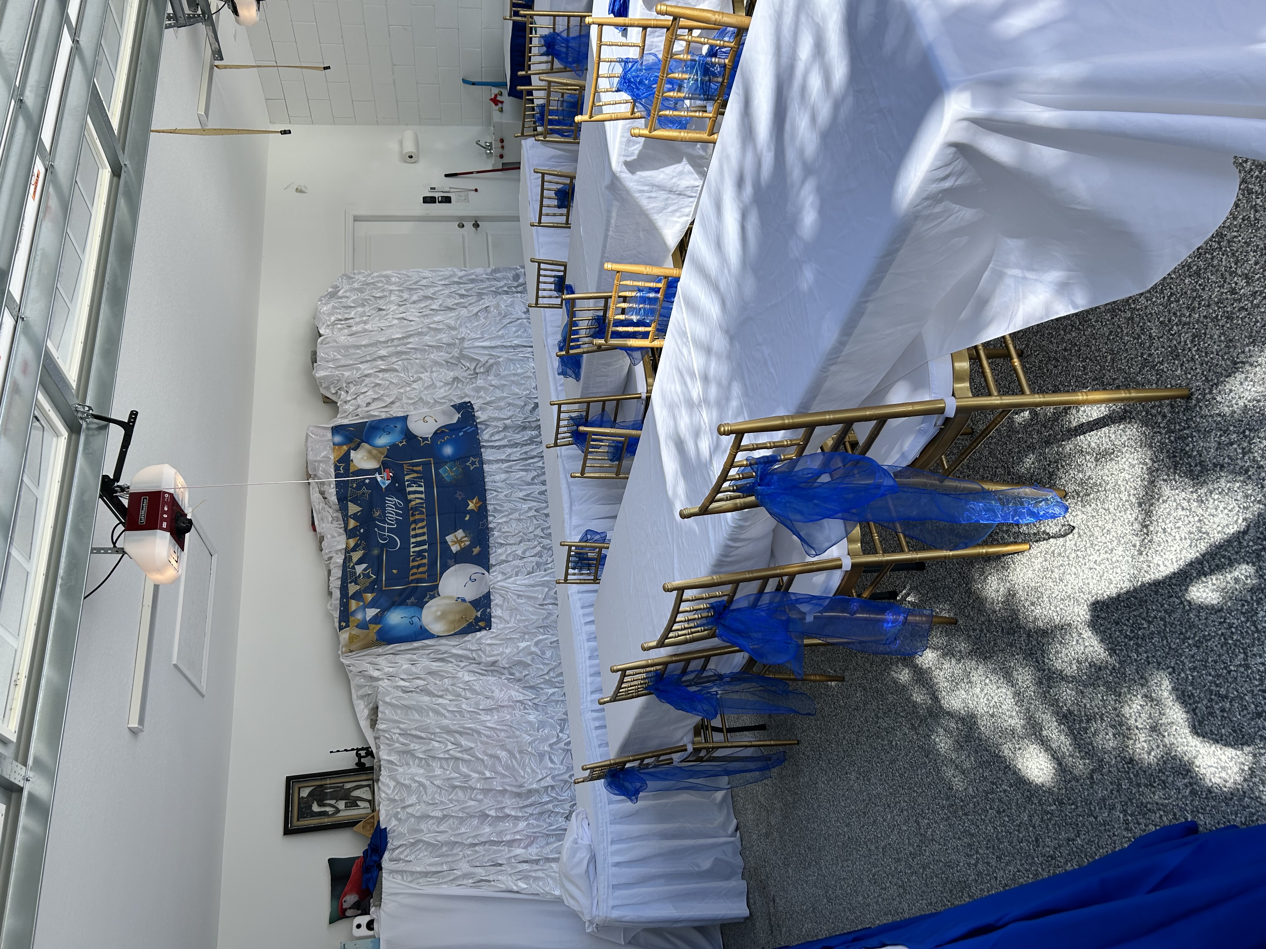 Chiavari chairs with sashes