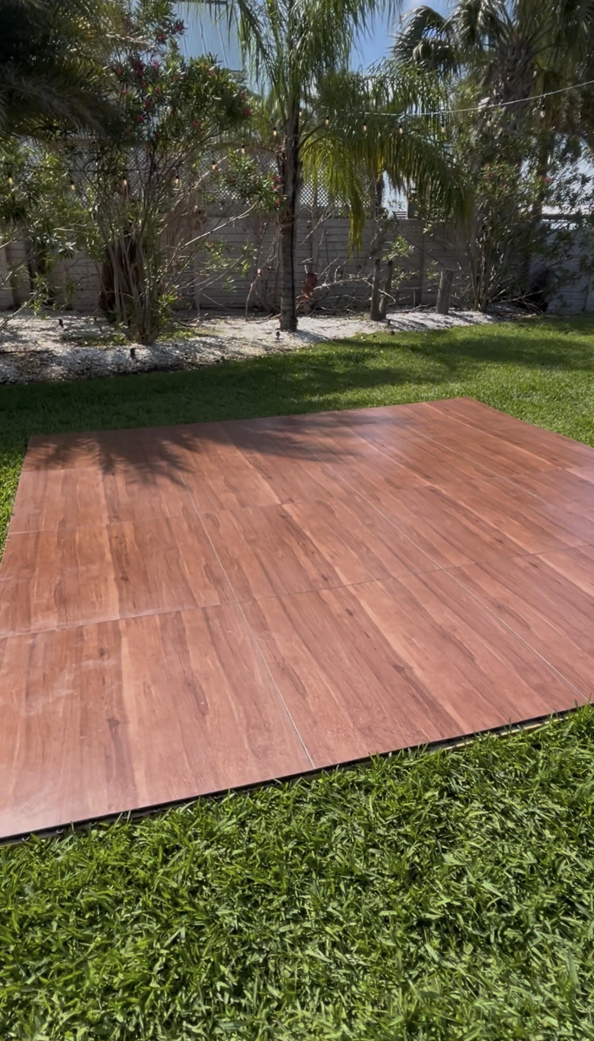 Dark-maple dance floor