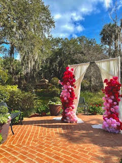 Draping with florals
